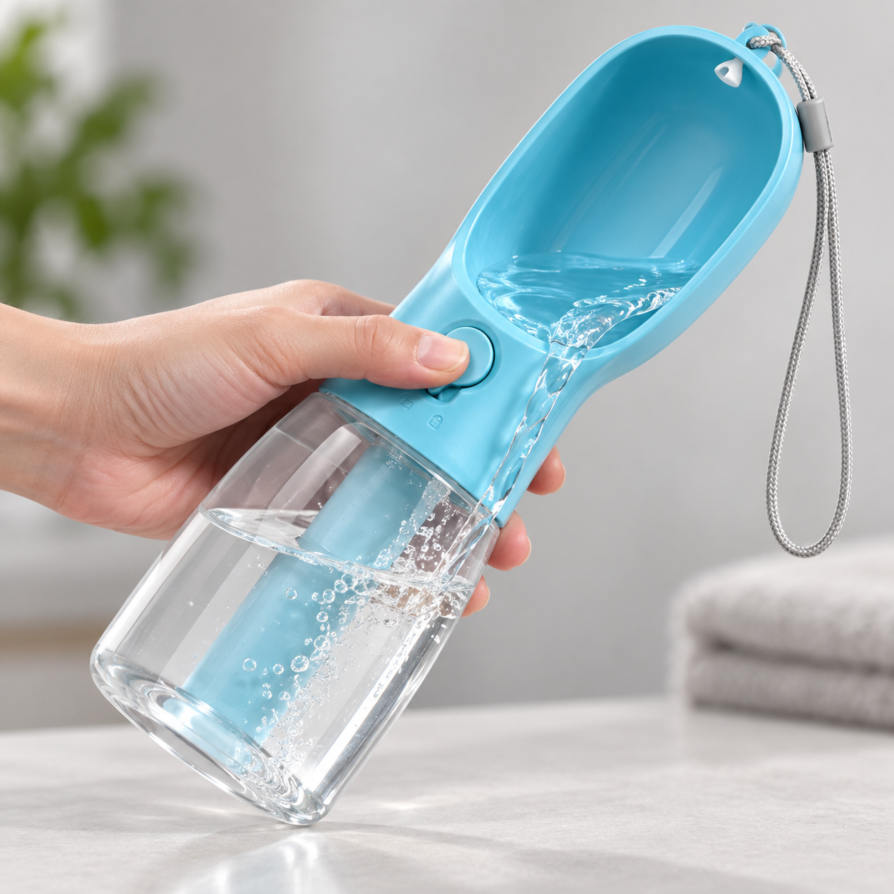 El agua, con un gesto